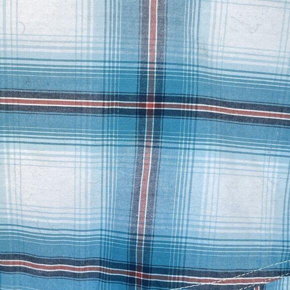 Roper Western Shirt Mens Medium Plaid Button Up Cotton Cowboy Ranch Rodeo Work - Picture 4 of 12